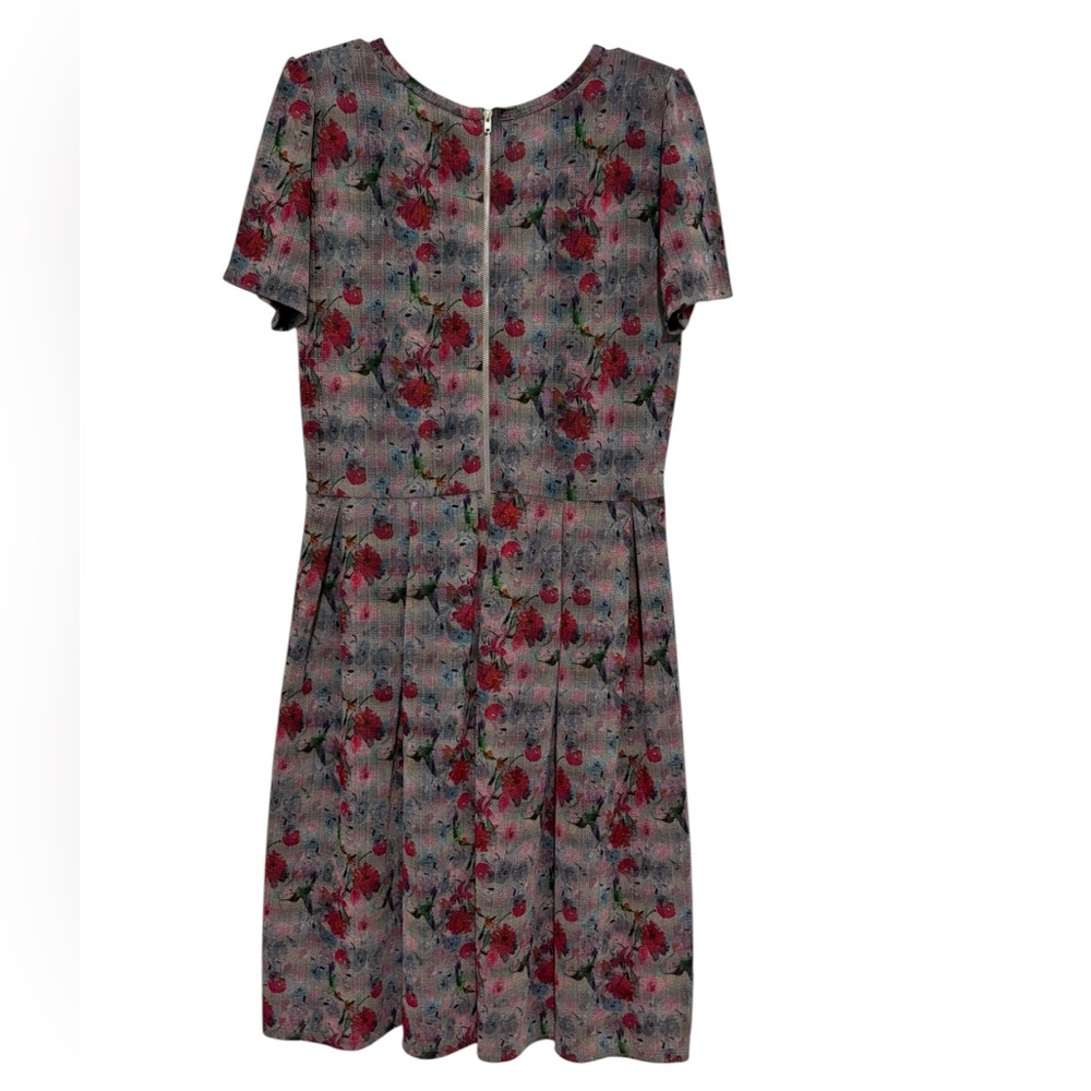 Gray Floral Amelia Dress - Picture 2 of 3